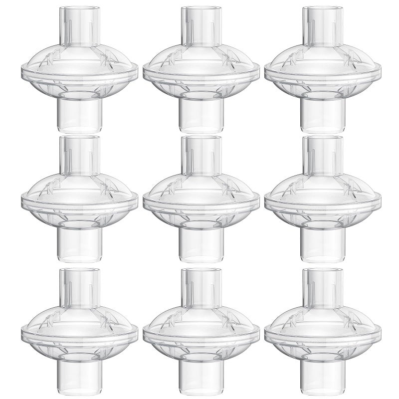 فلتر CPAP عالمي 9 حزمة متوافق مع آلات BiPAP و ResMedDreamstation بحجم 22 مم و 25 مم