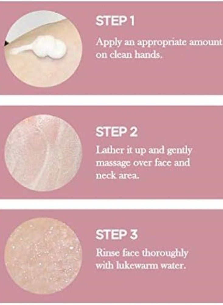 The Face Shop Rice Water Bright Facial Face Foaming Cleanser 150 ml, Pink - Image 4