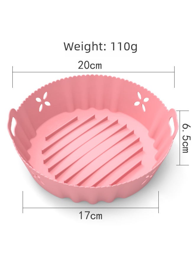 Air Fryer Silicone Pot Multi-functional Inner Coating Fryer Baking Tray Air Accessories Kitchen Cooking Utensils-Specifications:Round 2nd Generation Thick Section-red - Image 4