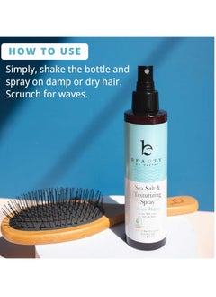 Beauty by Earth Sea Salt Spray for Textured Beach Waves & Volume - USA Made with Organic Ingredients, Texturing & Volumizing Spray for Fine Hair for Men & Women  - Image 5