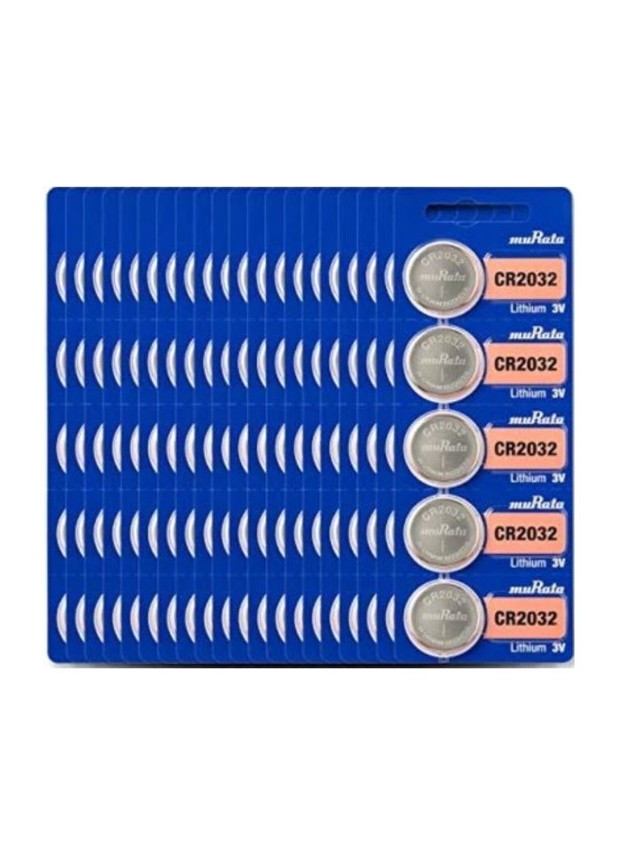 muRATA - 100-Pieces Murata CR2032 Lithium 3V (muRata) Indonesia Batteries - Image 1