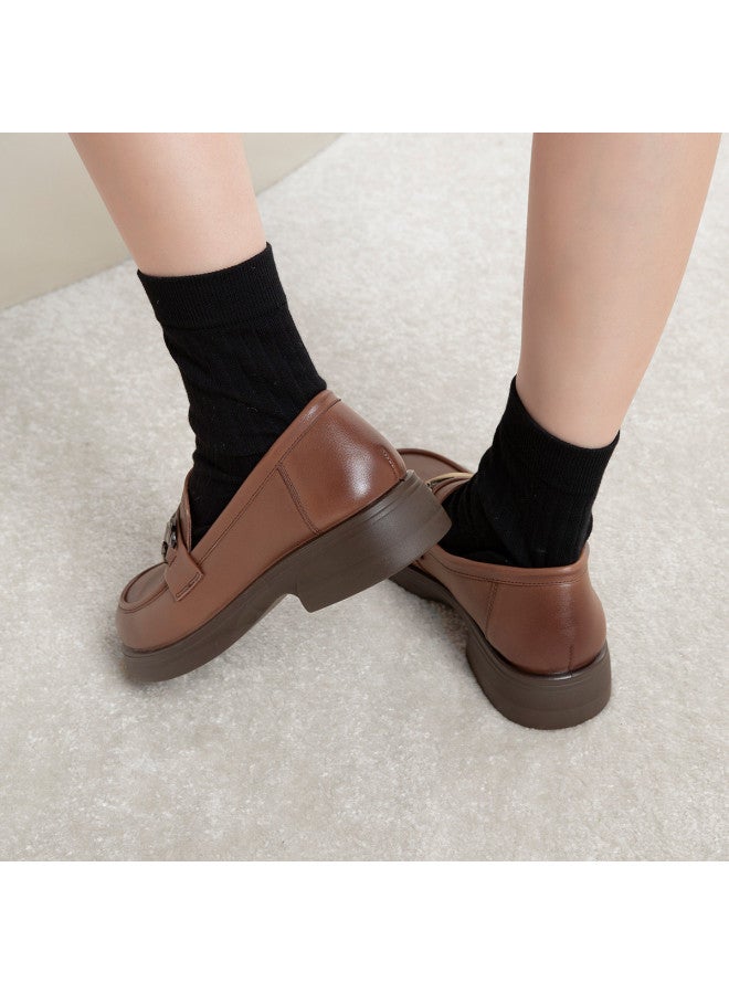 Comely حذاء لوفر رقيق من الجلد الطبيعي 2025 ربيع جديد، حذاء نسائي سهل الارتداء بتصميم رجعي - Image 4