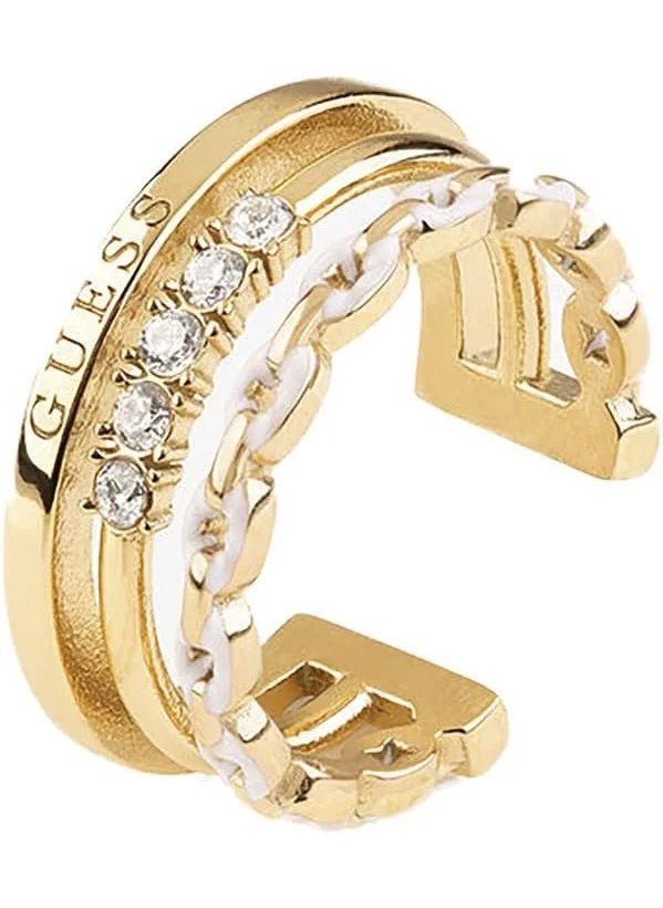 جس Crystal Detail Single Circle Ring