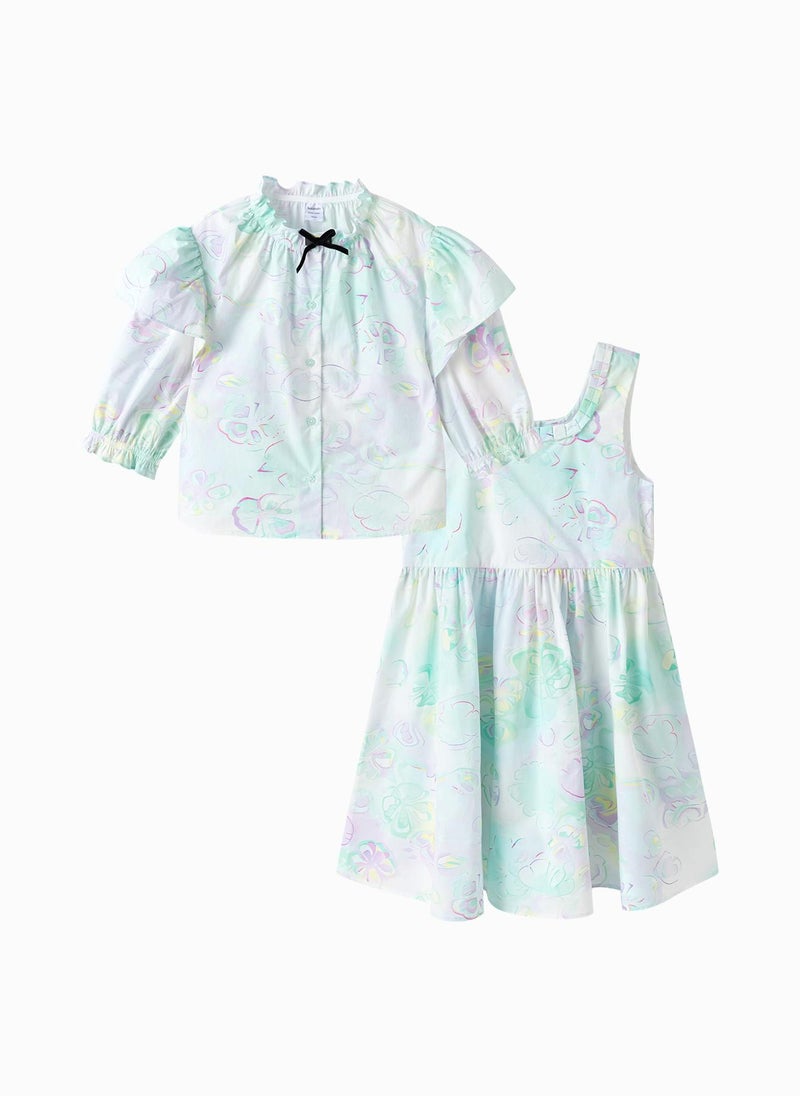 Balabala Kids Girl Woven short sleeve suit  - Image 1