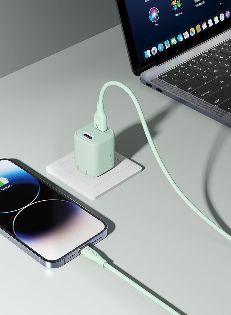 VOLTME USB-A to Lightning Fast Charging Cable Compatible with iPhone 14/14 Pro/14 Pro Max/14 Plus/13/12/11/XS/XR/X/8 Plus – (1.2m) 3A, Zinc Alloy Connector, Withstands Over 25,000 Bending Tests and 10,000 Plug and Plug Tests, Tangle-Free, High-Speed ​​Data Transfer, Compatible with iPhone and iPad – Green - Image 3