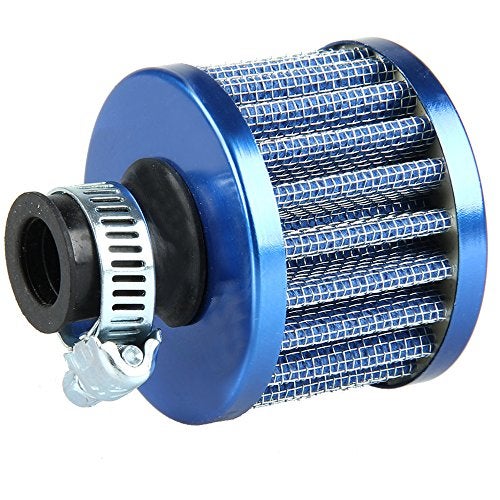 ESUPPORT Universal 12mm Mini Blue Cone Cold Air Intake Filter Turbo Vent Breather Car - Image 1