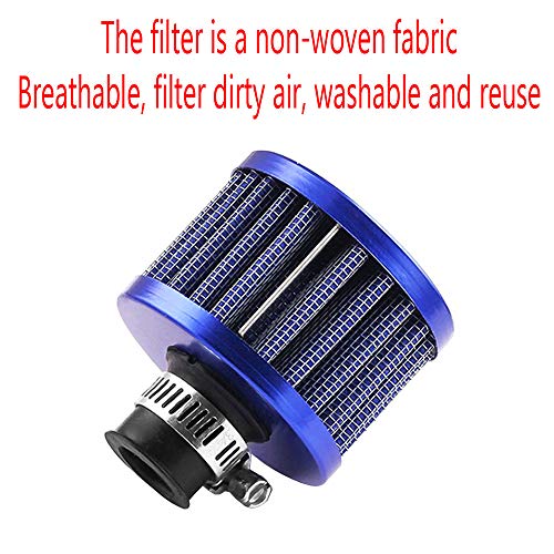 ESUPPORT Universal 12mm Mini Blue Cone Cold Air Intake Filter Turbo Vent Breather Car - Image 4