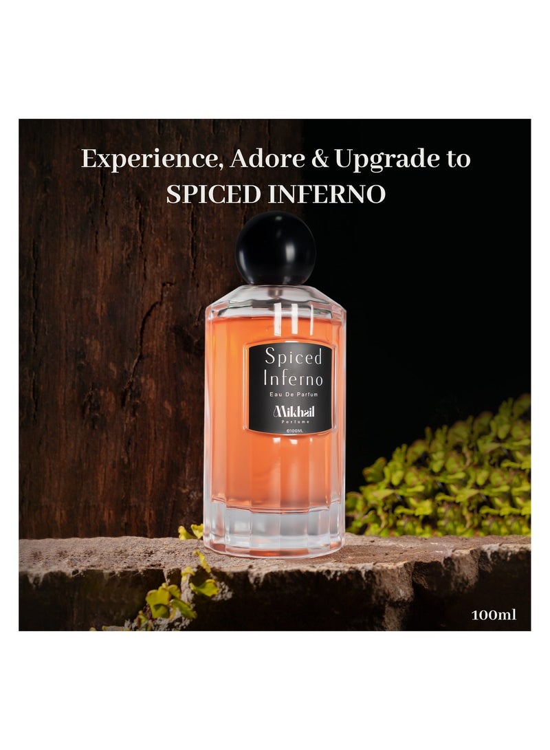 MIKHAIL Spiced Inferno by Mikhail | Bold & Sophisticated Woody Spicy Fragrance for Men | Long-Lasting Eau de Parfum with Fiery Spices & Rich Earthy Notes - Image 4
