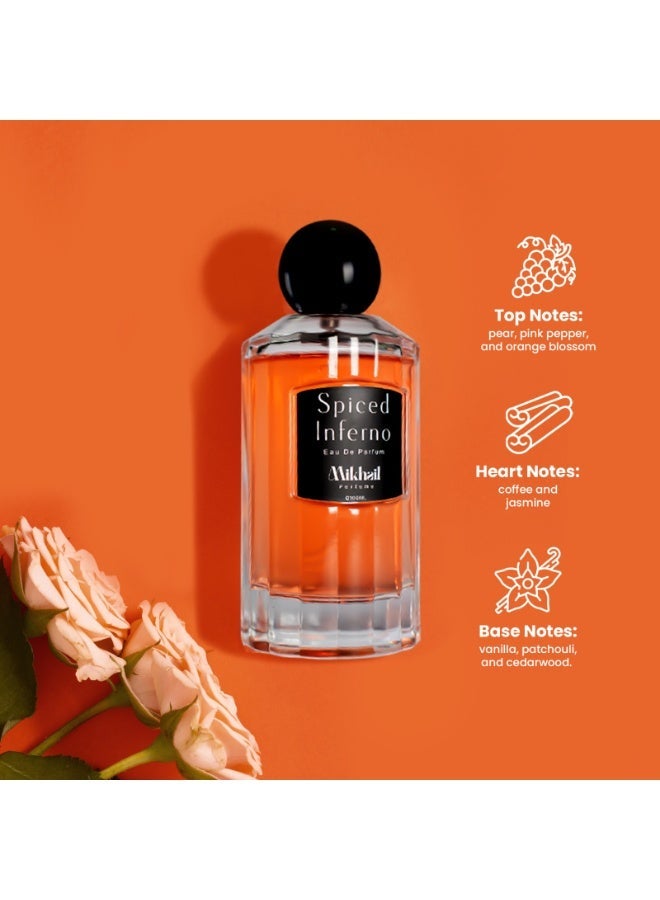 MIKHAIL Spiced Inferno by Mikhail | Bold & Sophisticated Woody Spicy Fragrance for Men | Long-Lasting Eau de Parfum with Fiery Spices & Rich Earthy Notes - Image 2