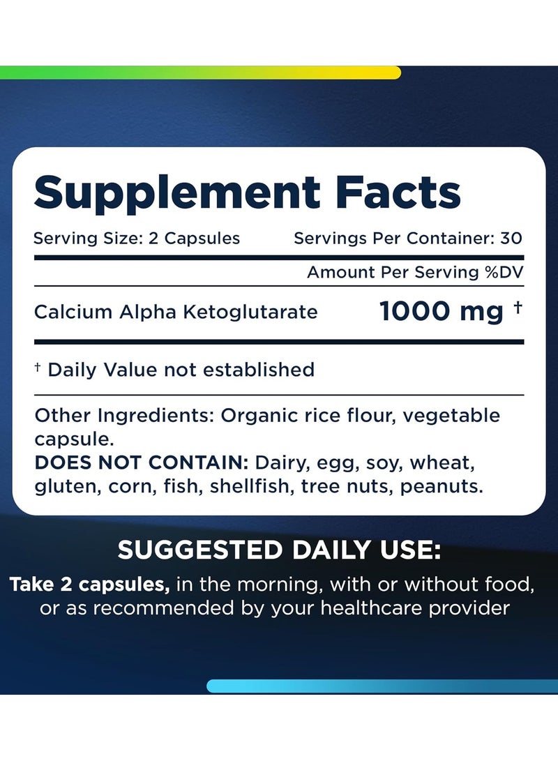 ProHealth Longevity Calcium AKG Supplement, 1000 mg, 60 Capsules - Image 2