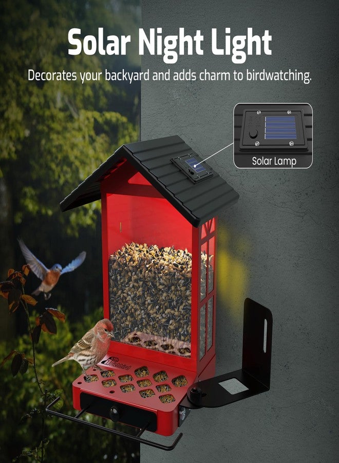 Richbird All-Metal Bird Feeder, Wall & Pole Mountable, 2.4L Large Capacity, Heavy-Duty Chew-Proof & Weather-Resistant Design, Easy to Clean & Fill, Attracts Wild Birds for Backyard & Garden - Image 4