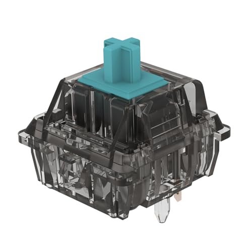 DUROCK T1 Tactile Keyboard Switches, 5 Pins Tactile Switches 67g Gold Plated Spring Heavy Tactile Key Switches Pre-Lubed (DUROCK Smokey T1, 70pcs) - Image 1