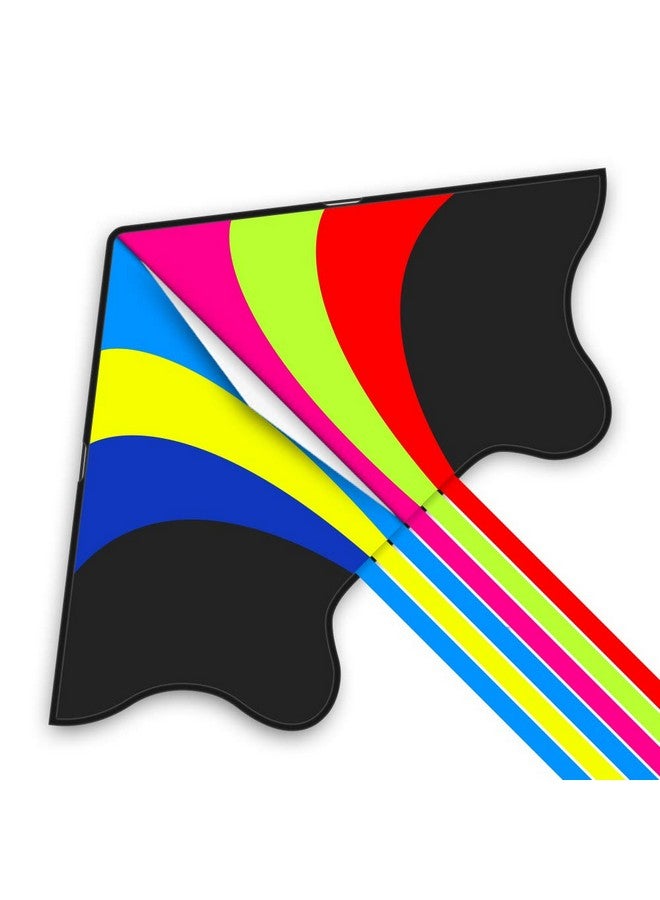 Mint's Colorful Life Delta Kite For Kids & Adults, Extremely Easy To Fly Kite (Flying Rainbow) - Image 1