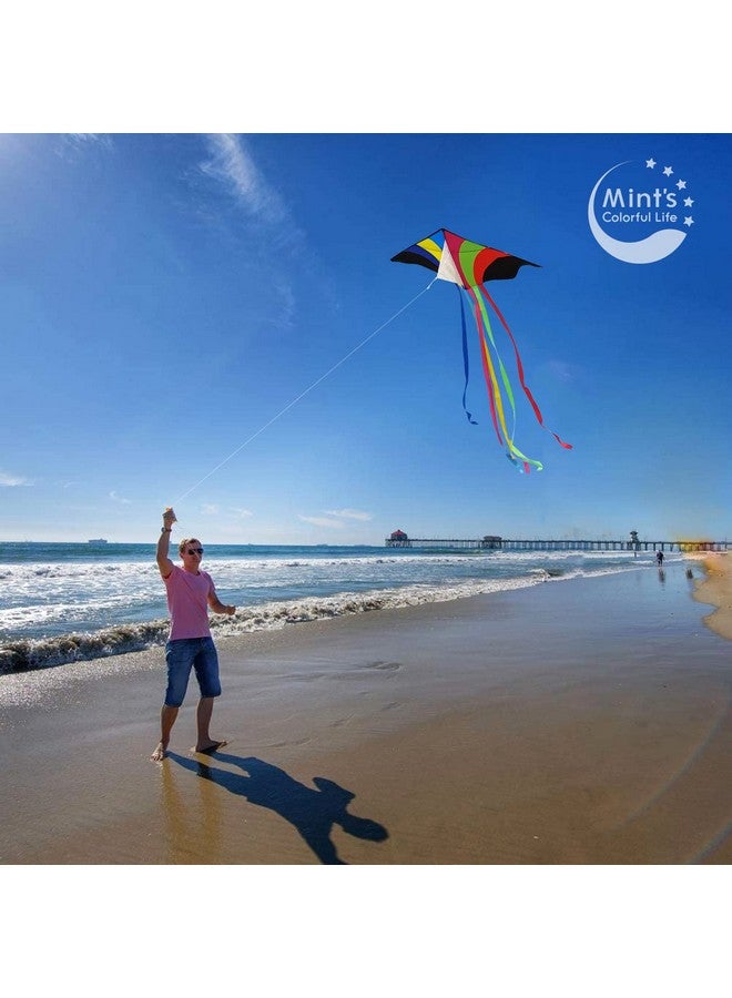 Mint's Colorful Life Delta Kite For Kids & Adults, Extremely Easy To Fly Kite (Flying Rainbow) - Image 5
