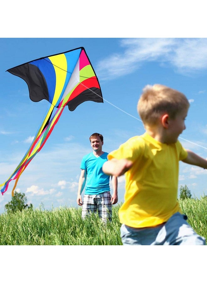 Mint's Colorful Life Delta Kite For Kids & Adults, Extremely Easy To Fly Kite (Flying Rainbow) - Image 3