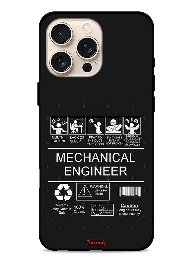 Tolwak Apple iPhone 16 Pro Protective Case Cover Mechanical Engineer Sticker  - Image 1