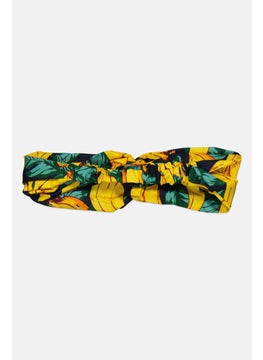 Lefties Women Allover Print Elastic Headwraps, Yellow Combo  - Image 2