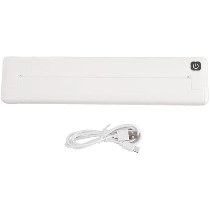 PORTABLE WIRELESS PRINTER, LIGHTWEIGHT INKLESS THERMAL PRINTER WITH APP SUPPORTING, MULTIPLE SIZES MOBILE PRINTER FOR HOME SCHOOL (WHITE) - Image 1