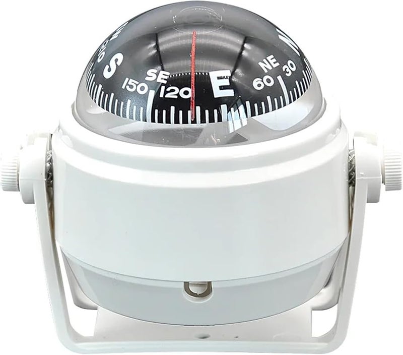 White Marine Boat Compass with LED Light Waterproof Nautical Compass 4 PCS - Image 1