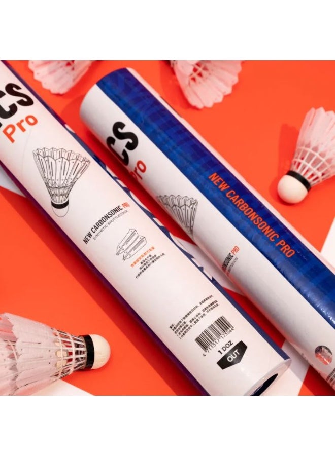 فيكتور ريشة فيكتور نيو كاربون سونيك برو – 12 ريشة صناعية من ألياف الكربون، إحساس كالريشة الطبيعية، مسار طيران متين، سرعة 77 - Image 4