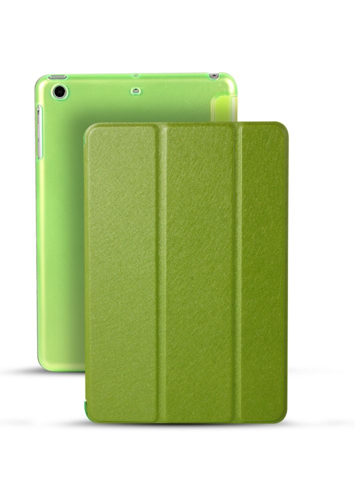 Loquat Three Fold Smart Protective Case For Green iPad