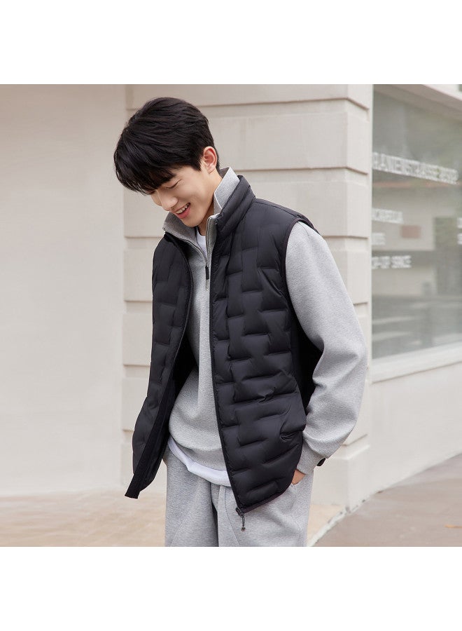 YaYa Lightweight Men's Down Vest With Glued Seams And Direct Filling, Anti-feather Leakage, Casual Fashion Warm Down Vest - Image 2