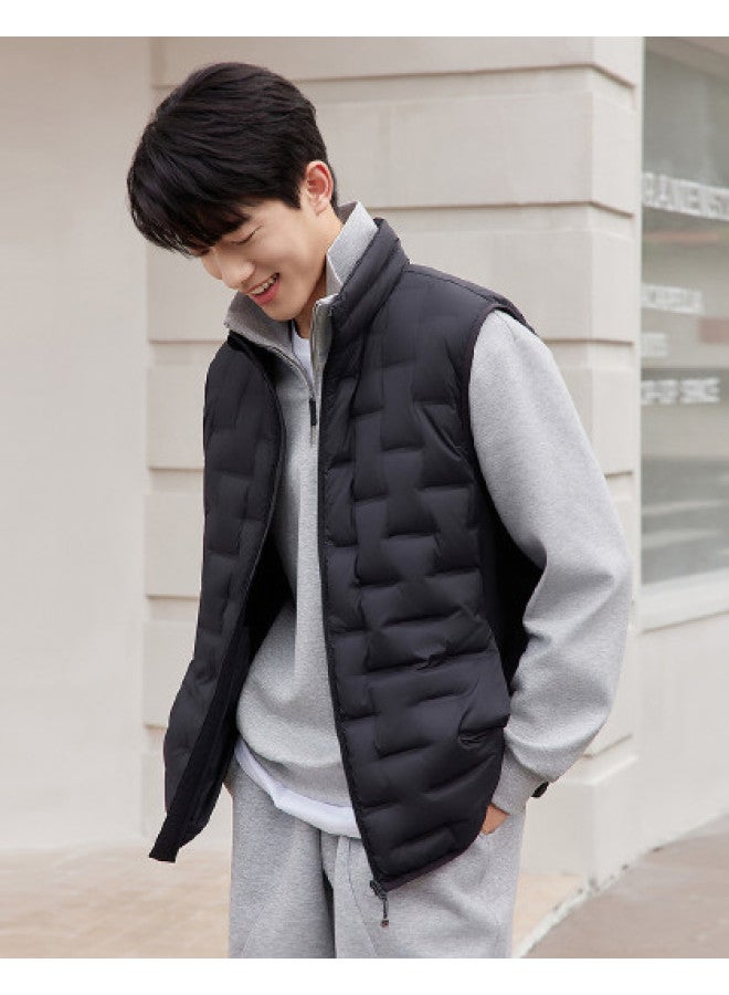 YaYa Lightweight Men's Down Vest With Glued Seams And Direct Filling, Anti-feather Leakage, Casual Fashion Warm Down Vest - Image 1