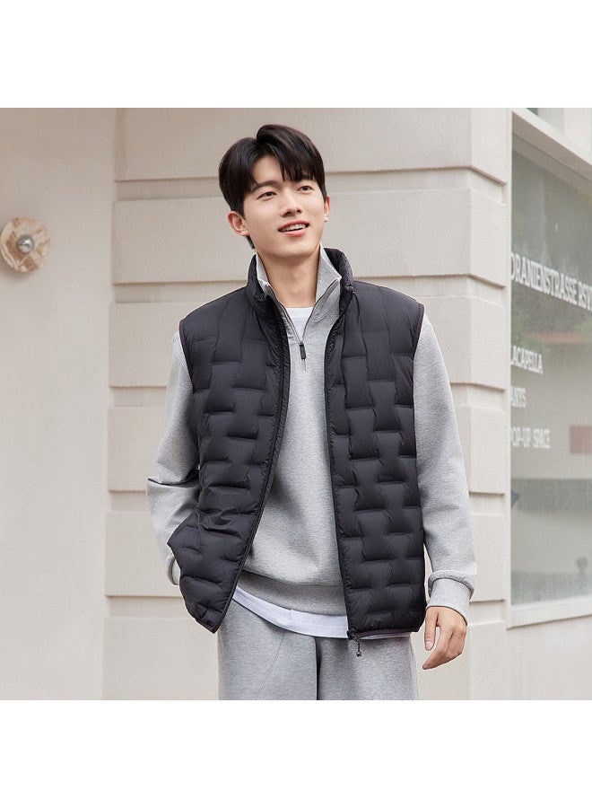 YaYa Lightweight Men's Down Vest With Glued Seams And Direct Filling, Anti-feather Leakage, Casual Fashion Warm Down Vest - Image 3