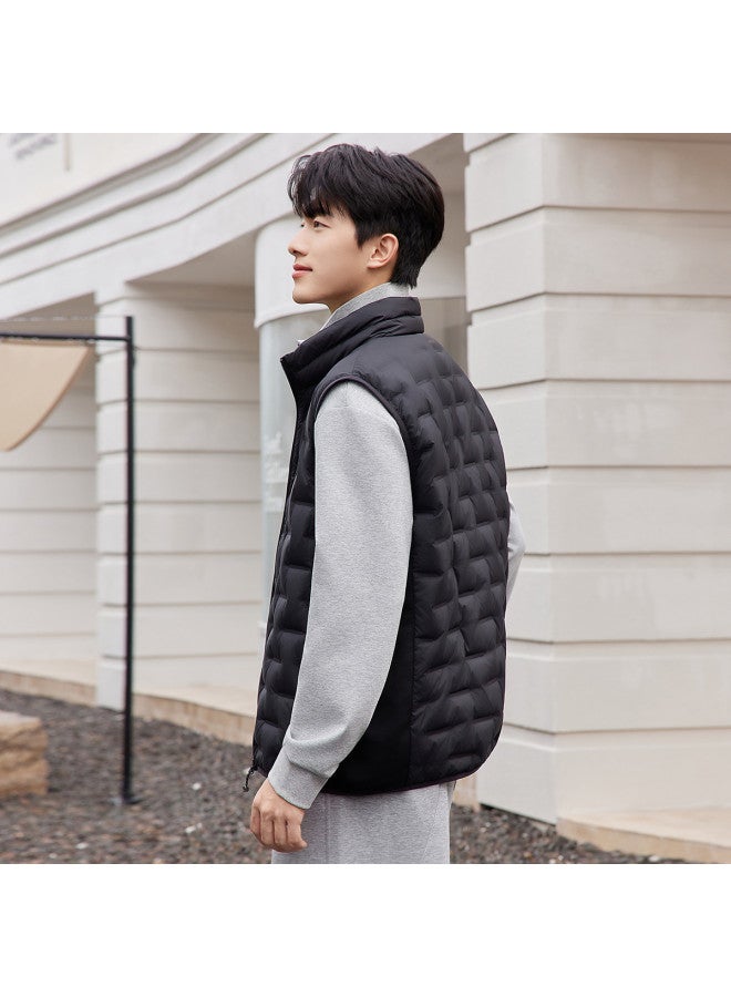 YaYa Lightweight Men's Down Vest With Glued Seams And Direct Filling, Anti-feather Leakage, Casual Fashion Warm Down Vest - Image 4