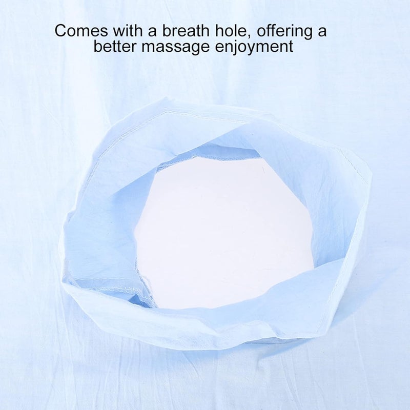 HURRISE Beauty Salon SPA Couch Cover Soft Cotton Bed Cover with Breathable Face Hole, Light Blue, 80x200cm (80 * 200 Plus Hole Cloth) - Image 5