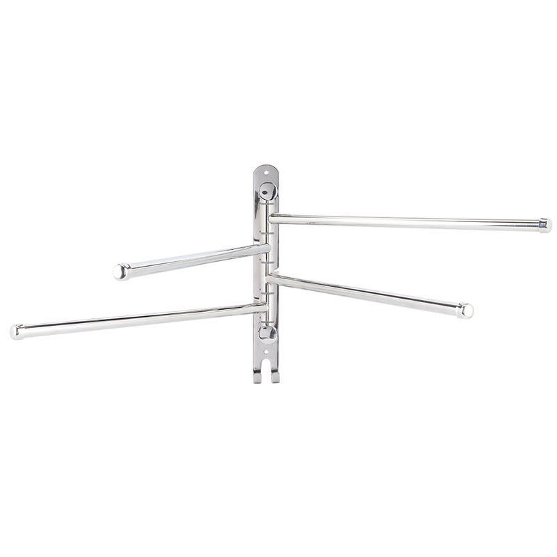 WallHanging Stainless Steel 180° Rotating Towel Rack Hanger with 4 Rods for Bathroom Toilet - Image 5