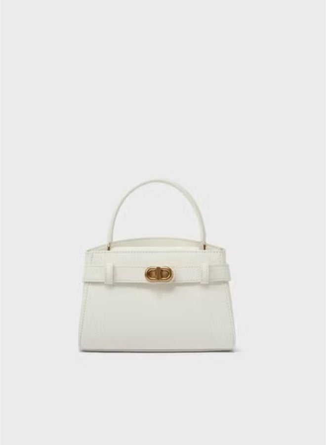 تشارلز & كيث حقيبة تشارلز وكيث ذات قفل معدني وحزام - حقيبة توت/كتف - Image 1