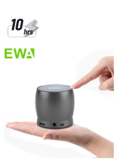 EWA EWA A150 Portable Mini Bluetooth Speaker Wireless Hifi Stereo Strong Bass Music Boom Box Metal Subwoofer, Support Micro SD Card & 3.5mm AUX (Dark Grey)  - Image 1