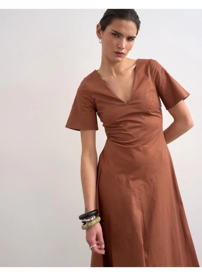 TOPSHOP  Casual Short Sleeve Midi Dress for Women | Best Price UAE