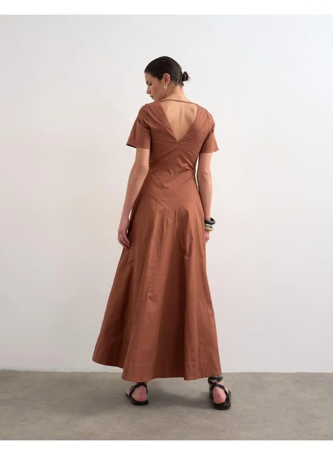 TOPSHOP Casual Short Sleeve Midi Dress