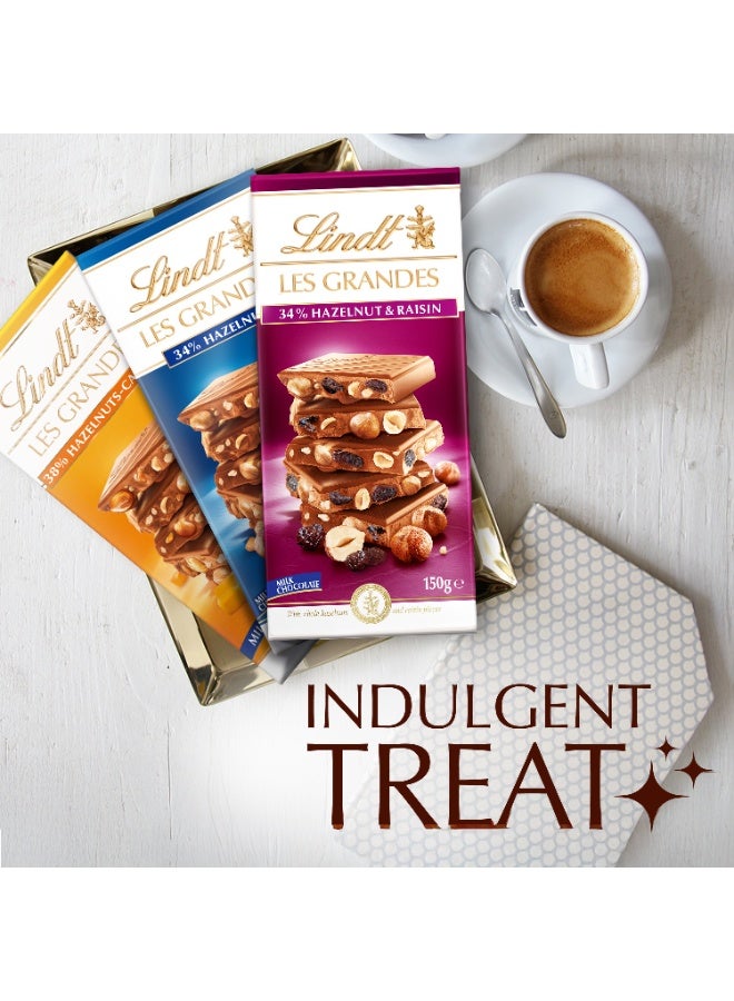 Lindt Les Grandes Hazelnut & Raisen 150g - Image 3