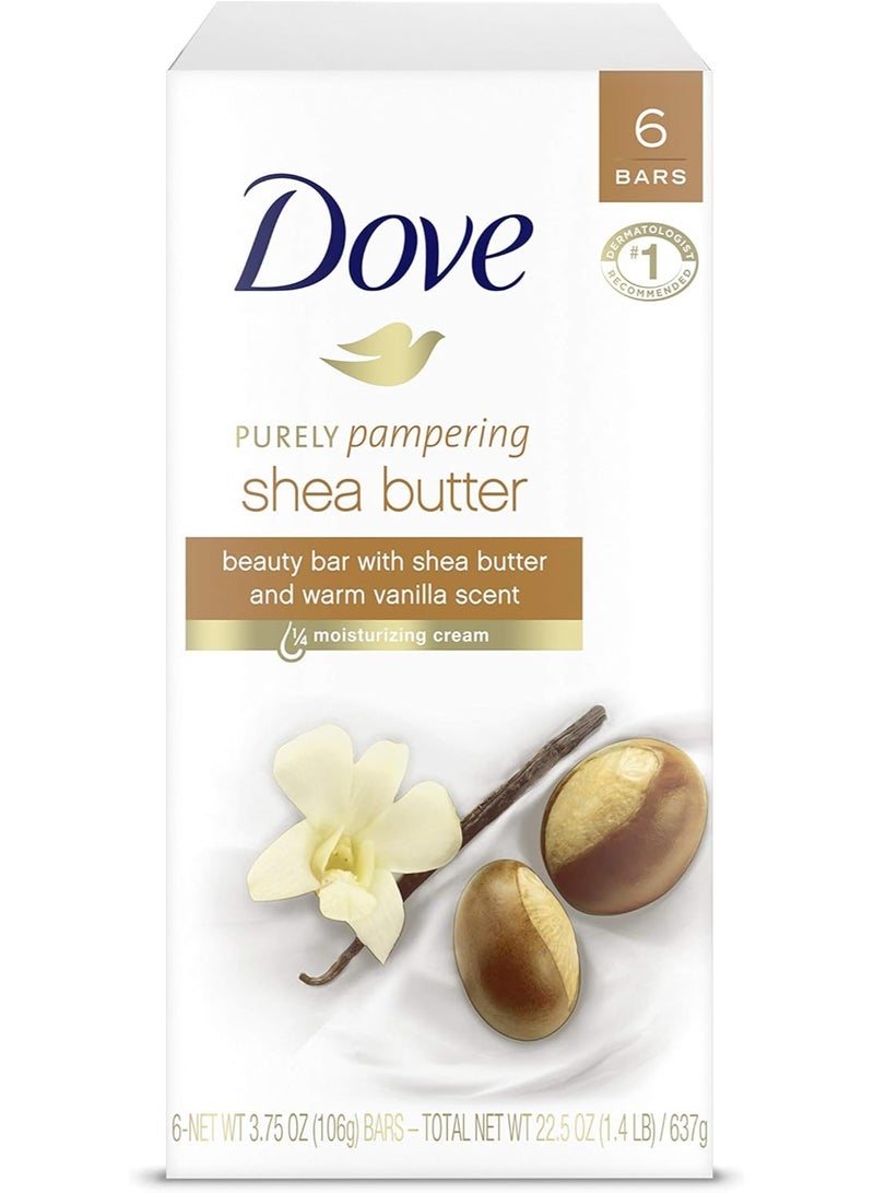 Dove Shea Butter Moisturizing Cream Bath Bar For Unisex 6 x 4 oz