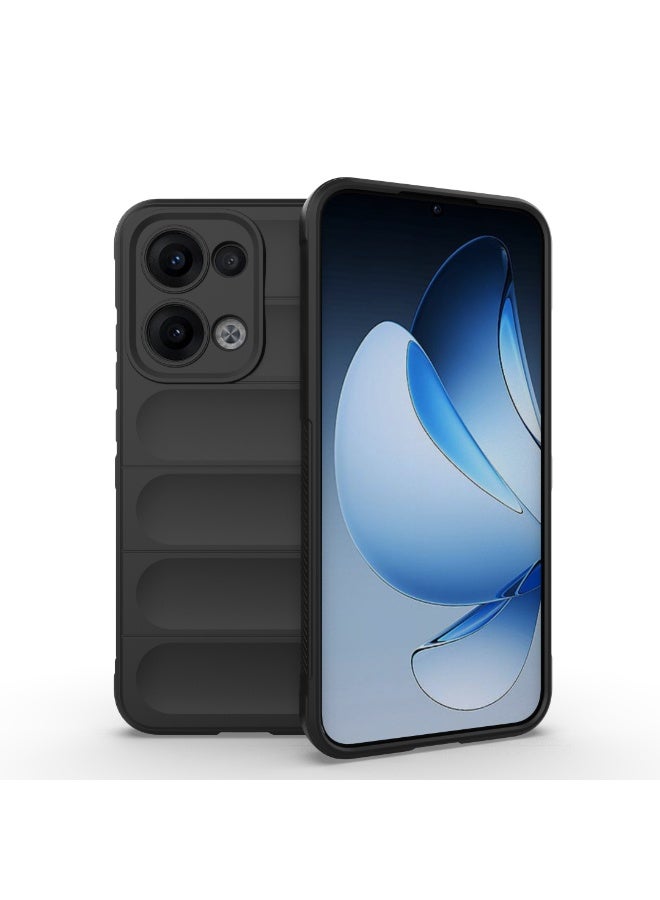 Case For Oppo Reno 13 5G   , - Shockproof Brushed Protection Cover - Heavy Duty Case With Ultra Protection For Camera Slip-Resistant - Black - Image 1