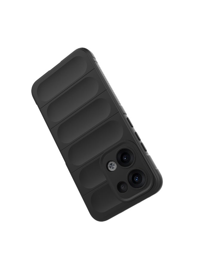 Case For Oppo Reno 13 5G   , - Shockproof Brushed Protection Cover - Heavy Duty Case With Ultra Protection For Camera Slip-Resistant - Black - Image 2