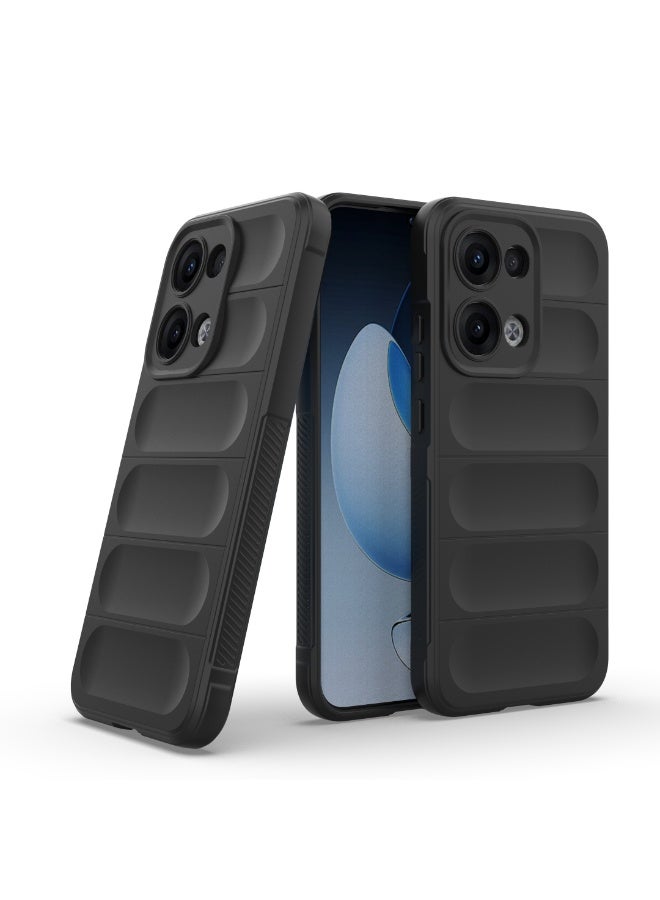 Case For Oppo Reno 13 5G   , - Shockproof Brushed Protection Cover - Heavy Duty Case With Ultra Protection For Camera Slip-Resistant - Black - Image 5
