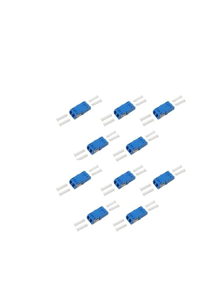 DKURVE DKURVE® LC/UPC Single Mode Coupler Duplex Connect Two Duplex LC/LC Patch Cords [Pack of 10]  - Image 1