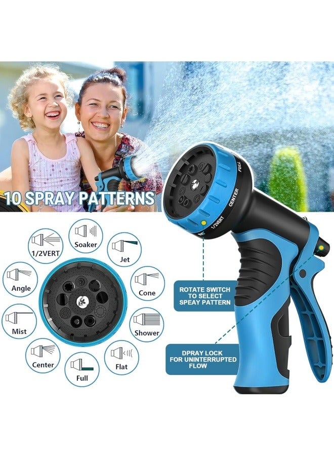 RUIXZSS 50 ft Expandable Garden Hose with 10 Function Nozzle Sprayer, Lightweight Flexible Water Hose with Durable Collapsible Latex Core & Solid Brass Fittings - Image 5