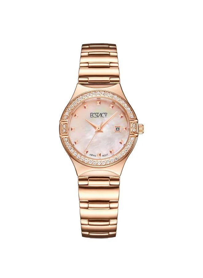 إكستاسي Women's Stainless Steel Analog Watch E6512-RBKM - 28 mm