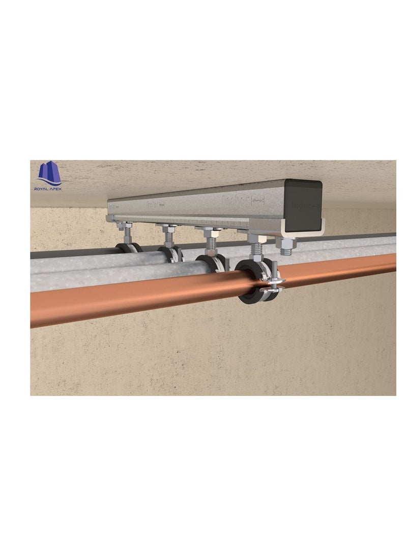 Heavy Duty Adjustable Two-screw Pipe Galvanized Iron (GI) Clamp with Rubber Lined or Unlined for Wall Ceiling Mount Pipe Supports, Split Ring Hanger (3 Inch, Pack of 5)  - Image 3