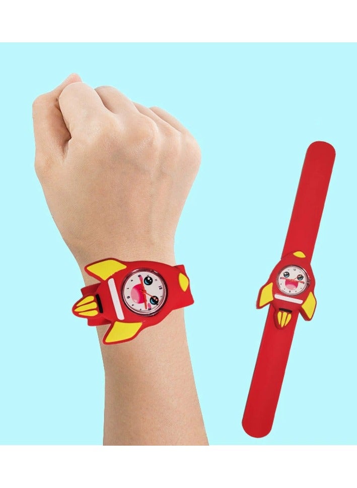 Goolsky Cute Cartoon Traffic Kids Slap Watch – Silicone Quartz Wristwatch for Boys and Girls  - Image 1
