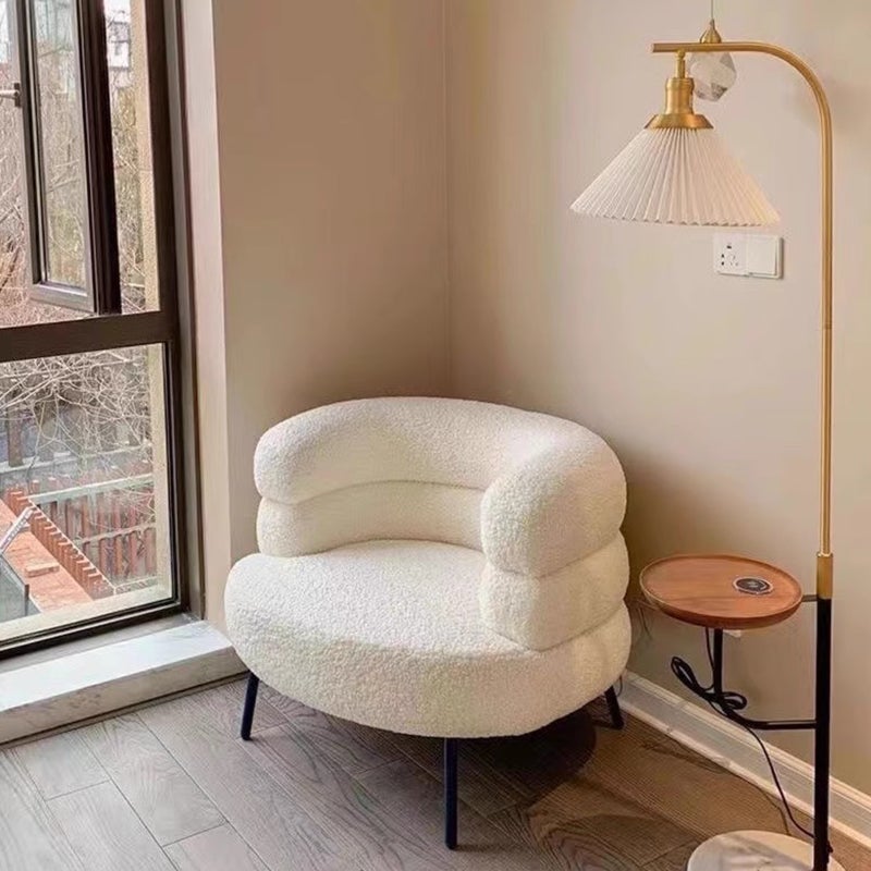 Sharpdo Lazy Sofa Chair, Balcony Leisure Chair, Lambskin Back Chair, Suitable for Living Room and Bedroom - Image 2