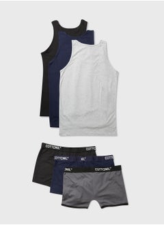 COTTONIL set of 3+3 Relax Boxer +Sleeveless Stretch  - Image 4