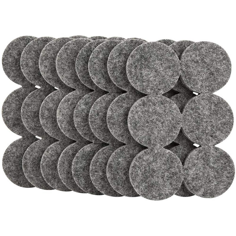 Softtouch 4758695N Heavy Duty 1-1/2 Inch Felt Furniture Pads To Protect Hardwood Floors From Scratches, Gray, 48 Count,Grey - Image 1
