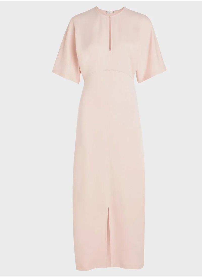 TOMMY HILFIGER Front Slit Knitted Dress