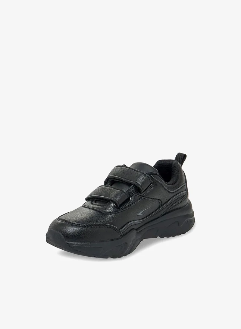 Dash BLACK Unisex Panelled Hook & Loop School Shoes  | Best Price UAE